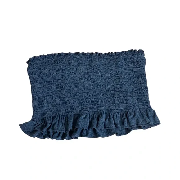 FOREVER 21 Gray Ruffle Trim Tube Top - L - Picture 6 of 6